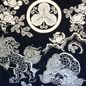 1501  "Tutugaki"  Japanese antique cloth  古布　筒描き　