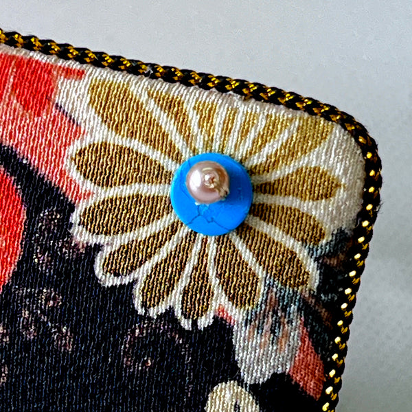 0002　Kimono material as a brooch / Kimono/Obi remake accessories Obi clasp