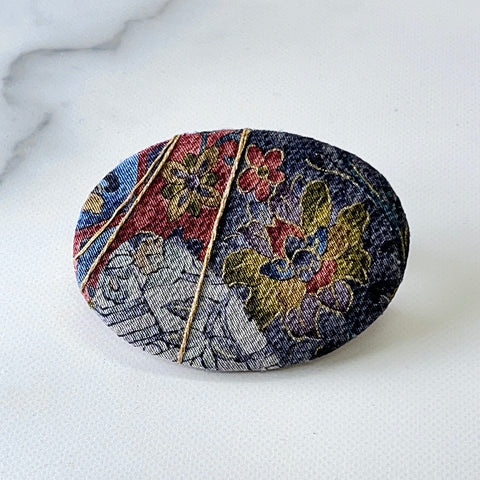 0013　Kimono material as a brooch / Kimono/Obi remake accessories Obi clasp