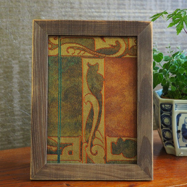 0032　Frame Art 【Ancient murals】/ hand woven Hand-dyed Kimono Remake Handmade Interior