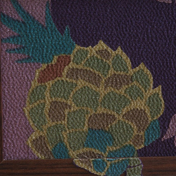 0034　Frame Art 【pineapple】/ hand woven Hand-dyed Kimono Remake Handmade Interior