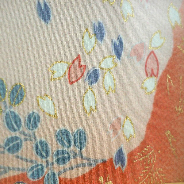 0046　Frame art 【floral motif pattern】 Hand-dyed Kimono Remake Handmade Interior