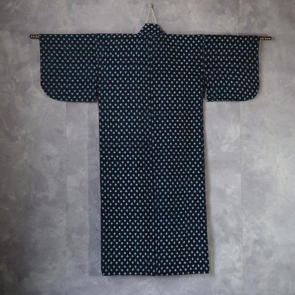 Noragi 0063 Japanese vintage jacket Cotton Indigo dye  Lattice pattern