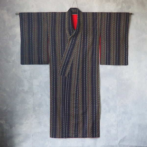 Noragi 0064 Japanese vintage jacket Cotton Indigo dye  Lattice pattern