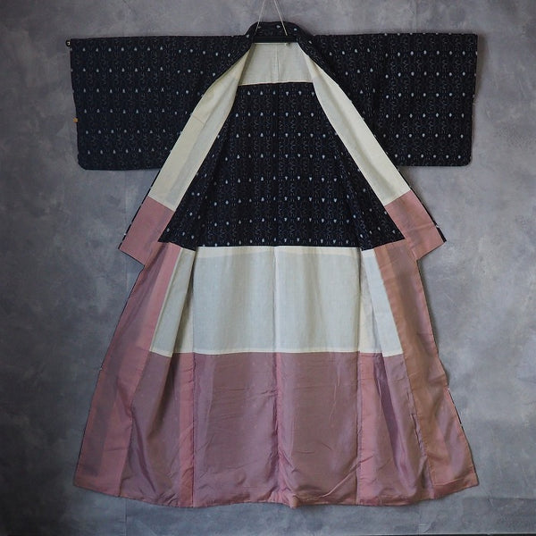 Noragi 0065 Japanese vintage jacket Cotton Indigo dye  Geometric patterns