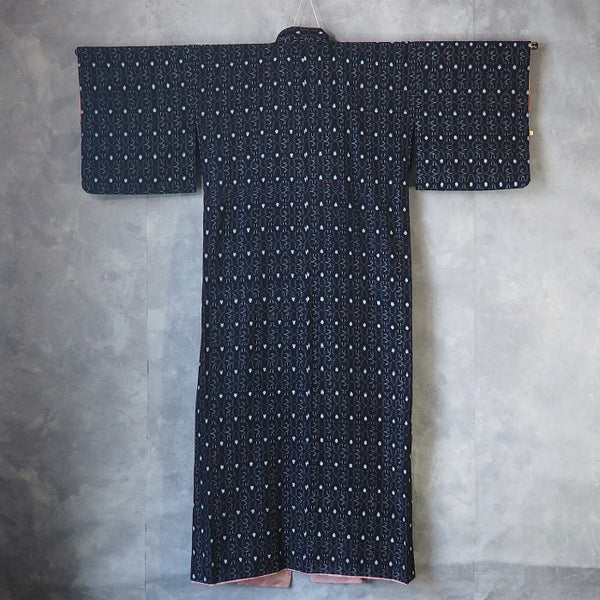 Noragi 0065 Japanese vintage jacket Cotton Indigo dye  Geometric patterns