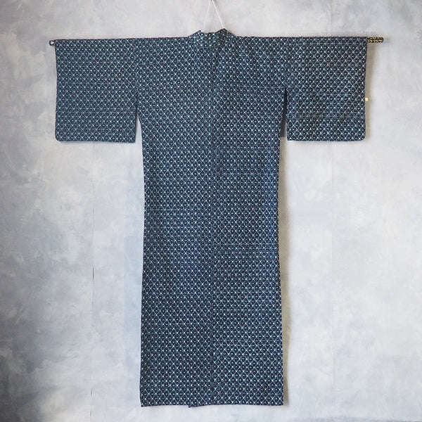 Noragi 0066 Japanese vintage jacket Cotton Indigo dye  Lattice pattern