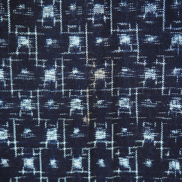 Noragi 0066 Japanese vintage jacket Cotton Indigo dye  Lattice pattern