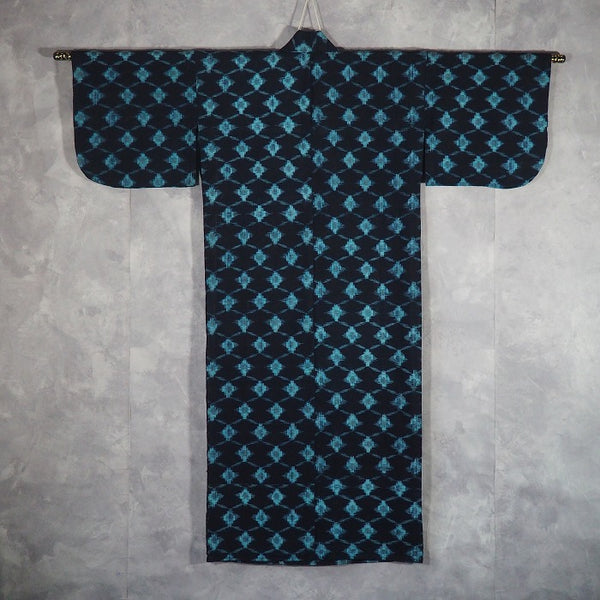 Noragi 0067 Japanese vintage jacket Cotton Indigo dye  Lattice pattern