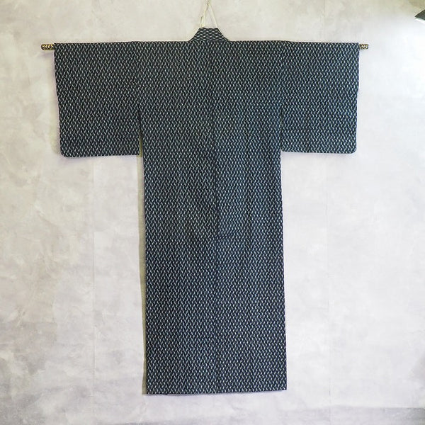Noragi 0070 Japanese vintage jacket Cotton Indigo dye  Lattice pattern