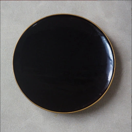 0005 A large, lidded, lacquered bowl adorned with floral and butterfly patterns.　/ 02 Japan "Bento box"　重箱 /JAPAN japanese antique vintage lacquerware