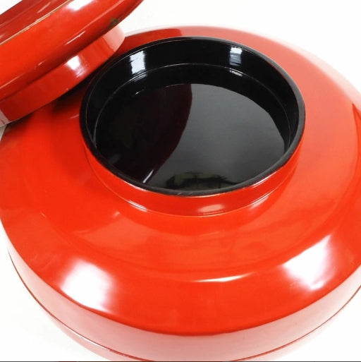 0933 Meiji era lidded serving bowl (large bowl)　/ 02 Japan "Bento box"　重箱 /JAPAN japanese antique vintage lacquerware