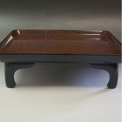 <br>研ぎ出し螺鈿 大膳と小膳組 10組 0812,081 Polished and inlaid mother-of-pearl large and small tray set (10 sets) 0812,081<br>漆器 天然木 漆<BR><BR>02 Japan "zen"　膳　JAPAN antique vintage tableware lacquerware try