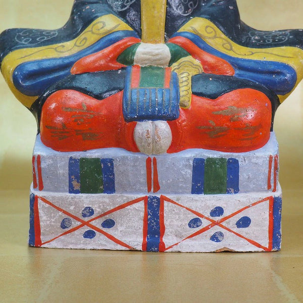 Clay dolls, Emperor and Empress dolls, Ohama dolls 0221　土人形 お内裏様 お雛様 大浜人形　0221 <BR>/ 1301　Japanese clay doll ”Tsuchiningyo” /JAPAN japanese antique vintage doll