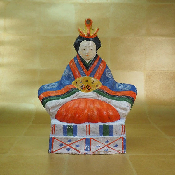 Clay dolls, Emperor and Empress dolls, Ohama dolls 0221　土人形 お内裏様 お雛様 大浜人形　0221 <BR>/ 1301　Japanese clay doll ”Tsuchiningyo” /JAPAN japanese antique vintage doll
