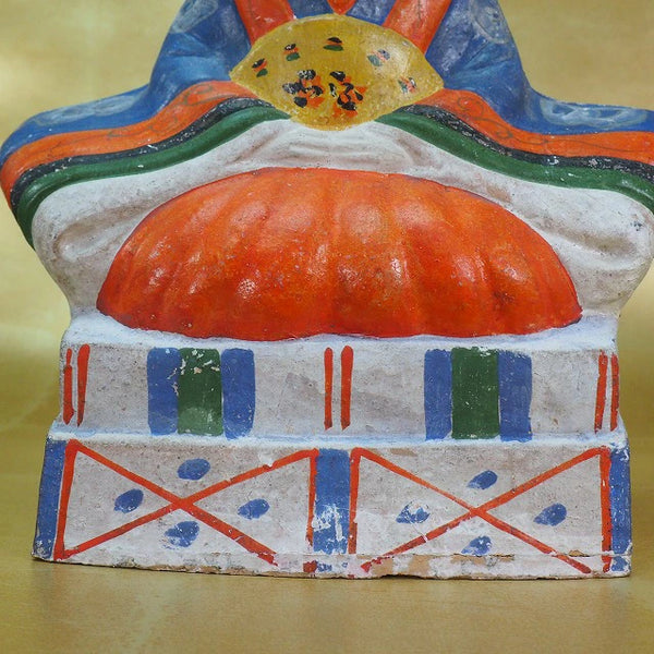 Clay dolls, Emperor and Empress dolls, Ohama dolls 0221　土人形 お内裏様 お雛様 大浜人形　0221 <BR>/ 1301　Japanese clay doll ”Tsuchiningyo” /JAPAN japanese antique vintage doll