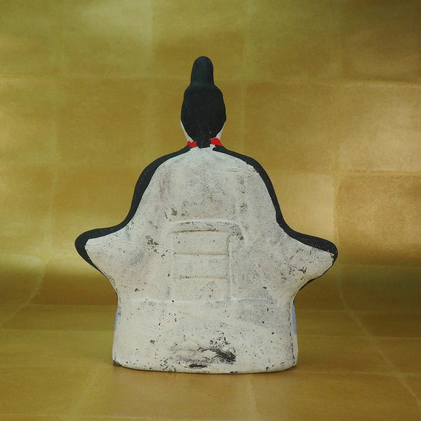 Sugawara no Michizane clay figurine 0223　<BR>/ 1301　Japanese clay doll ”Tsuchiningyo”　/JAPAN japanese antique vintage doll