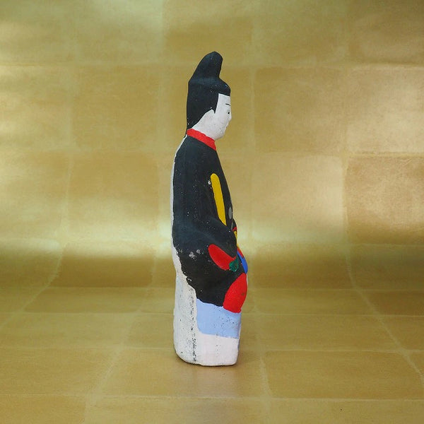 Sugawara no Michizane clay figurine 0223　<BR>/ 1301　Japanese clay doll ”Tsuchiningyo”　/JAPAN japanese antique vintage doll