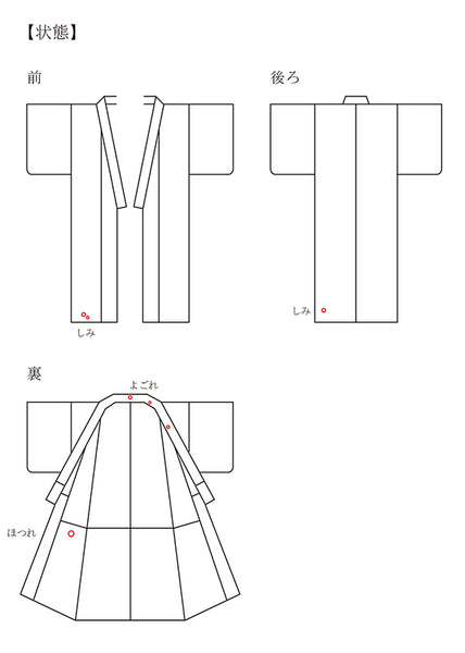 Kimono set with a flower circle pattern that is elegantly colored by using kimono accessories　0002　小物使いで上品に色づく 花丸紋の小紋セット　正絹 着物・帯・帯揚げ・帯締め　4点セット