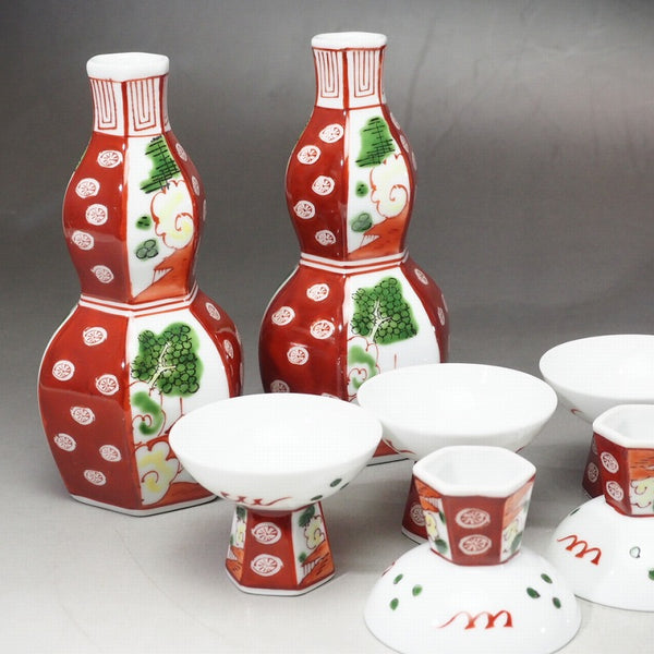 "Sake bottle and sakazuki" 0005 Aritayaki　””　Japanese porcelain Sake set