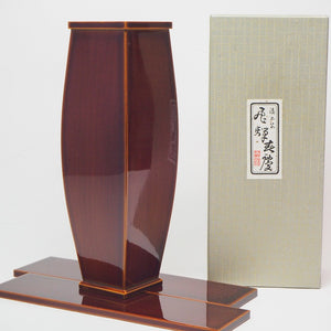 Shunkei lacquerware  flower vase　0006　春慶塗 花器