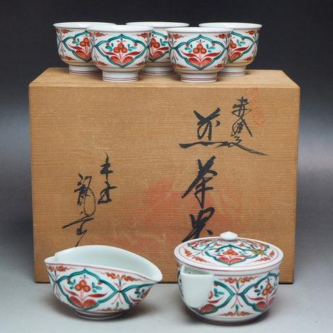 tea set Sencya　0007　Kyouyaki　08 Japanese pottery and porcelain teaware　茶道具　抹茶 煎茶