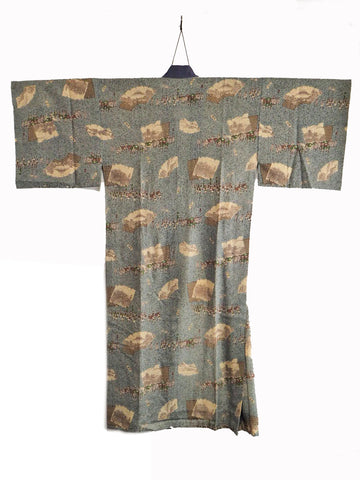 "Juban" 0007 Daimyō procession pattern　Japanese vintage kimono underwear