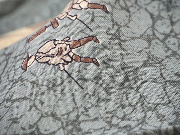 "Juban" 0007 Daimyō procession pattern　Japanese vintage kimono underwear