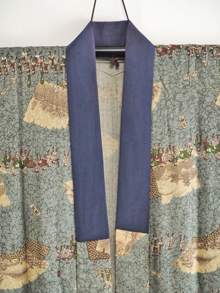 "Juban" 0007 Daimyō procession pattern　Japanese vintage kimono underwear