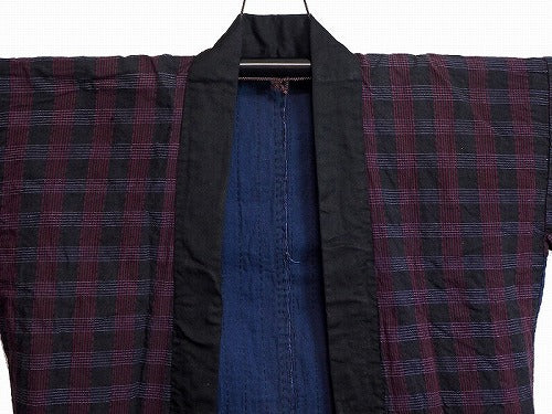 Noragi 0009  Japanese vintage jacket Cotton Indigo dye Kasuri