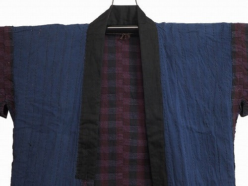 Noragi 0009  Japanese vintage jacket Cotton Indigo dye Kasuri