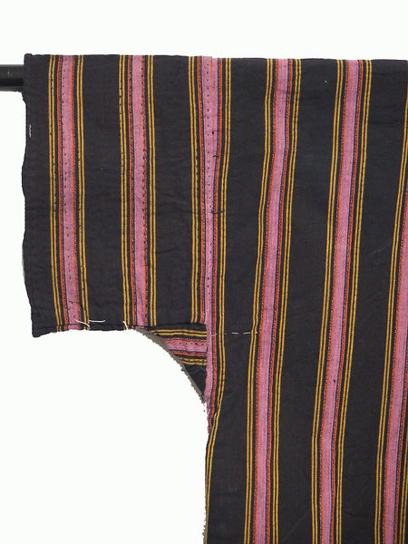 Noragi 0021 Japanese vintage jacket Cotton Indigo dye Striped pattern and sashiko