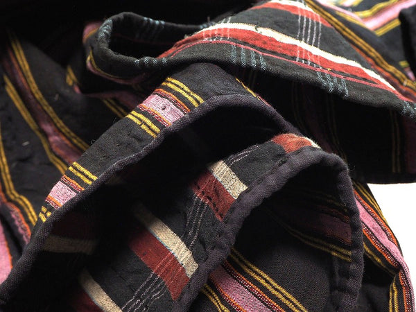 Noragi 0021 Japanese vintage jacket Cotton Indigo dye Striped pattern and sashiko
