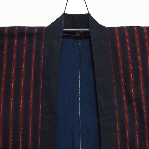 Noragi 0022 Japanese vintage jacket Cotton Indigo dye  stripe pattern