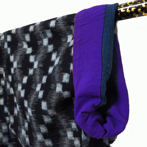 Noragi 0024 Japanese vintage jacket Cotton Indigo dye  Stripe pattern and Kasuri pattern