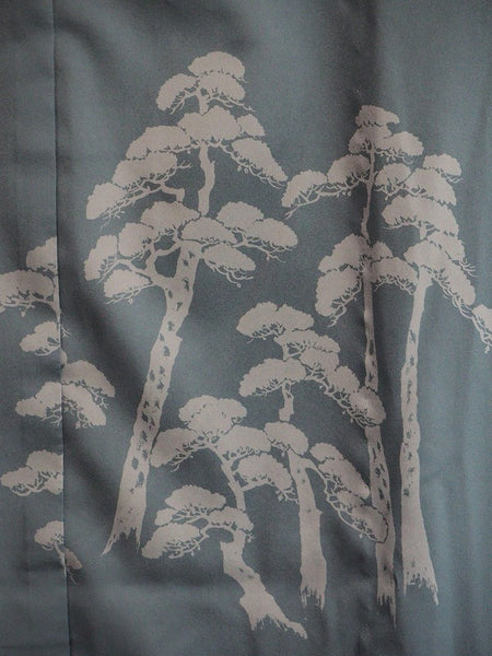 "Juban" 0025 Edo Castle, Wave Chidori and Travel Tools Patterns　Japanese vintage kimono underwea