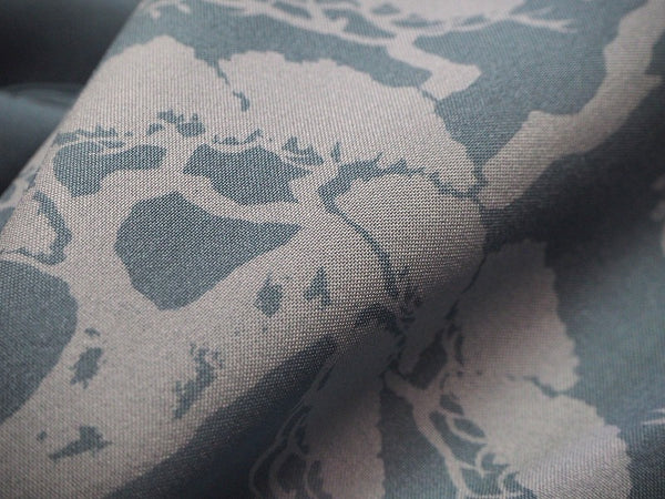 "Juban" 0025 Edo Castle, Wave Chidori and Travel Tools Patterns　Japanese vintage kimono underwea