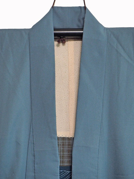 "Juban" 0025 Edo Castle, Wave Chidori and Travel Tools Patterns　Japanese vintage kimono underwea