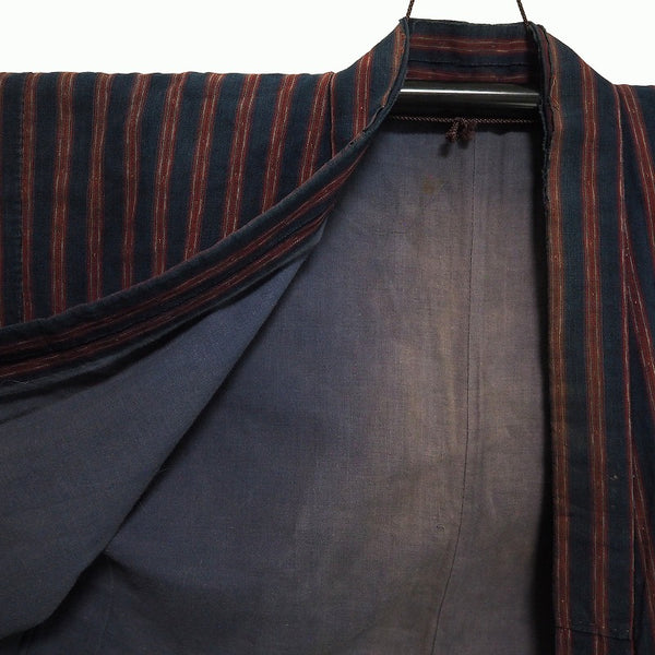 Noragi 0026 Japanese vintage jacket Cotton Indigo dye  Stripe pattern