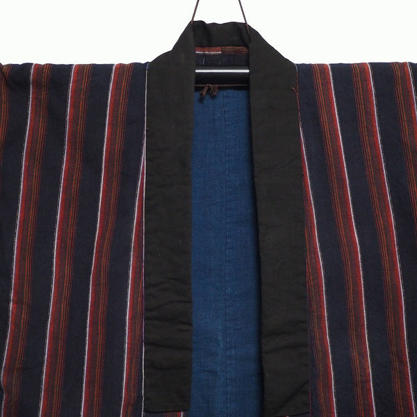 Noragi 0027 Japanese vintage jacket Cotton Indigo dye  Stripe pattern
