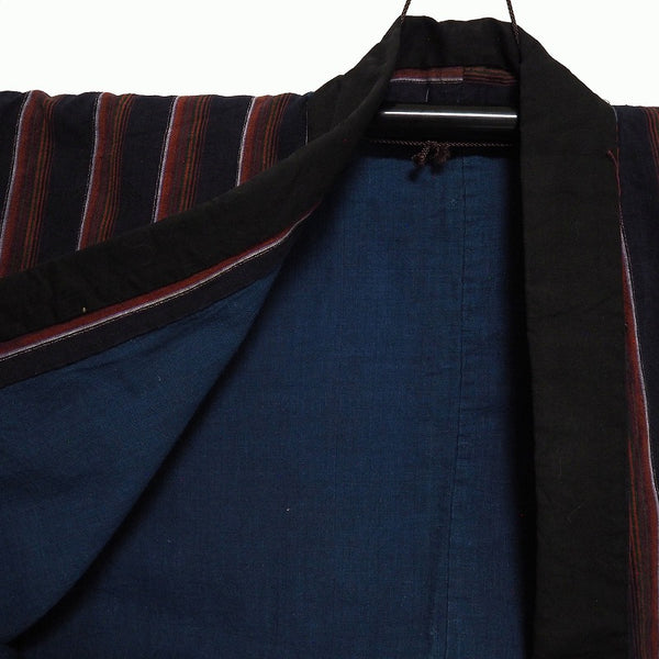 Noragi 0027 Japanese vintage jacket Cotton Indigo dye  Stripe pattern