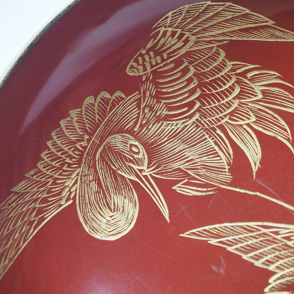 "Sakazuki" 0001 Five sets of sake cups of crane, turtle, pine, bamboo and plum pattern　02 Japan "sakazuki"　盃