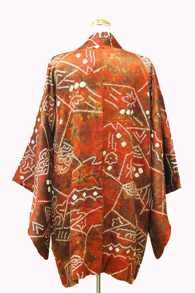 ha0003 haori - haorijJacket -   Japanese vintage jacket silk