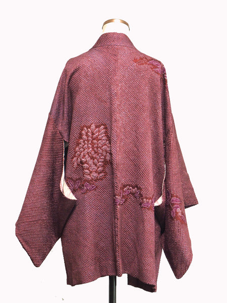 ha0006 haori - haorijJacket -   Japanese vintage jacket silk