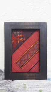 0008 forehead with obi [Red ethnic pattern]   Obi/interior/remake/handmade